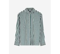 Hemdbluse - Streifen - dunkelgrün XL