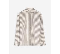 Hemdbluse - Streifen - hellgrau XXL