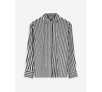 Hemdbluse - Streifen - schwarz M