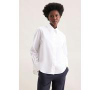 Seidensticker Damen Hemdbluse, Regular Fit, Unifarben, Langarm, Twill-Bluse, 100 prozant Baumwolle