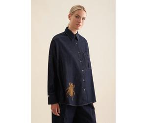 Hemdbluse Uni Blau M/L (60.636921-0018-M/L)
