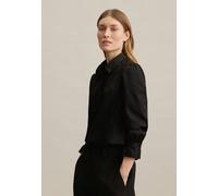 Hemdbluse Uni glänzend Schwarz 34 (60.135381-0039-34)