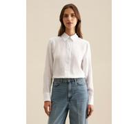 Hemdbluse SEIDENSTICKER "Schwarze Rose", Damen, Gr. L (40), weiß, 100% Leinen, unifarben, regular fit, ohne Ausschnitt, Blusen, Langarm Kragen Uni (23873420-40) weiß