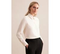 Hemdbluse SEIDENSTICKER "Schwarze Rose", Damen, Gr. XL (42), beige (ecru), 100% Polyester, unifarben, regular fit, ohne Ausschnitt, Langarm, Blusen, Langarm Kragen Uni (44117129-42) ecru