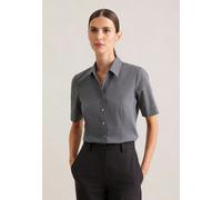 Seidensticker Damen Bluse - City Bluse - Hemdbluse - Regular Fit - Kurzarm - Uni - 100% Baumwolle