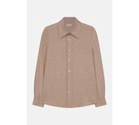 Hemdbluse Uni Melange Braun 48 (60.133532-0027-48)