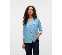 VERO MODA Damen Bluse 10275283 Azure Blue L