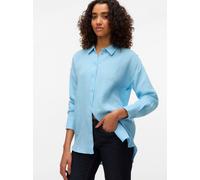 Hemdbluse VERO MODA "VMNATALI", Damen, Gr. L, blau (airy blau), Web, Obermaterial: 100% Baumwolle, unifarben, loose fit, Blusen Hemdbluse (91015432-L) airy blau