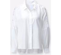 Langarmbluse CREATION L, Damen, Gr. 38, weiß, 70% Viskose, 30% Seide, unifarben, Blusen (79199840-38) weiß