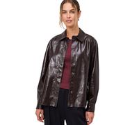 zero - Hemdbluse im Lederlook Knopfleiste - Gr. - 40