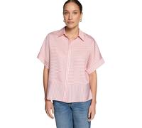 Hemdbluse ZERO "Damen mit Streifen", Damen, Gr. 40, rosé, cream, Obermaterial: 86% Viskose, 14% Polyester, lässig geschnitten normal, Blusen Hemdbluse (21043636-40) rosé, cream