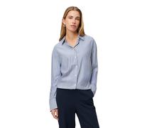 Zero Hemdbluse mit Streifen Damen Web – 65% Polyester/35% Viskose, blauweiß Gr. 42