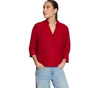 Hemdbluse ZERO "Damen mit Tunnelzug", Damen, Gr. 44, candy rot, Obermaterial: 88% Viskose, 12% Polyamid, lässig geschnitten normal, V-Ausschnitt, Blusen Hemdbluse (58365263-44) candy rot