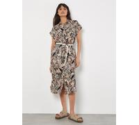 Hemdblusenkleid APRICOT "Midikleid", Damen, Gr. M (38), N-Gr, weiß (stein), Obermaterial: 100% Viskose CV., Kleider, mit Kordel (83124821-38) stein