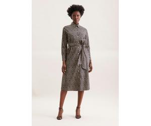 Hemdblusenkleid aus Baumwollsatin mit Print Weiß 42 (60.849759-0003-42)