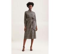 Hemdblusenkleid aus Baumwollsatin mit Print Weiß 46 (60.849759-0003-46)