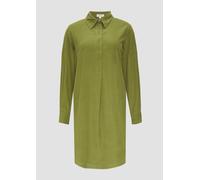 Hemdblusenkleid aus Feincord mit seitlichen Eingrifftaschen 38 Grün 2154307.7774.38