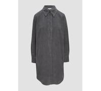 Hemdblusenkleid aus Feincord mit seitlichen Eingrifftaschen 40 grau 2154286.9826.40