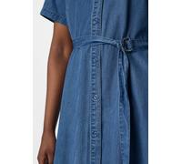 Hemdblusenkleid aus fließendem Lyocellmix blau 44