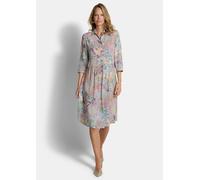 Hemdblusenkleid aus reiner Viskose grün 25