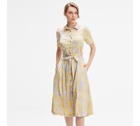 Hemdblusenkleid aus Satin mit grafischem Print S