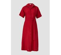 Hemdblusenkleid aus Viskosemix mit Eingrifftaschen 46 rot 2165773.3533.46