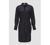 Hemdblusenkleid aus Viskosemix mit Strukturmuster 48 blau 2154678.5959.48