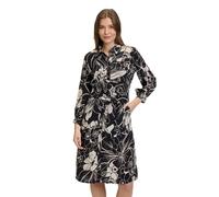 Hemdblusenkleid BETTY BARCLAY "Damen mit Bindegürtel", Damen, Gr. 36, Normalgrößen, schwarz (schwarz, beige), Obermaterial: 100% Viskose, ausgestellt kurz, Kleider, Form (71597943-36) schwarz, beige