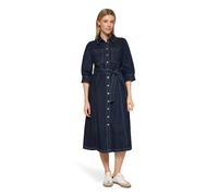 Hemdblusenkleid BETTY BARCLAY "Damen mit Knopfleiste", Damen, Gr. 36, Normalgrößen, dunkelblau denim, Obermaterial: 70% Baumwolle, 23% Polyester, 4% Lyocell, 3% Elasthan, figurumspielend lang, Kleider