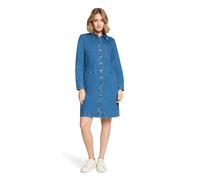 Hemdblusenkleid BETTY BARCLAY "Damen mit Knopfleiste", Damen, Gr. 44, Normalgrößen, blau, Obermaterial: 66% Baumwolle, 20% Polyester, 12% Lyocell, 2% Elasthan, figurumspielend kurz, Kleider (27446026-