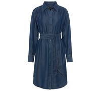 Hemdblusenkleid BOSS ORANGE "Delegant Premium Damenmode", Damen, Gr. 36, N-Gr, blau (medium blau 420), Denim/Jeans, Obermaterial: 100% Lyocell, unifarben, tailliert knieumspielend, 1-Knopf-Manschette
