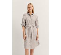 Hemdblusenkleid BUGATTI, Damen, Gr. 46, Normalgrößen, 70, cognac, 100% Baumwolle, gestreift, normal, Langarm, Kleider, mit Bindegürtel (42052709-46) 70, cognac