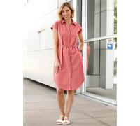 Hemdblusenkleid CLASSIC BASICS "Kleid", Damen, Gr. 42, Normalgrößen, rosa (flamingo), 70% Baumwolle, 30% Viskose, unifarben, kurz, Kleider (12542314-42) flamingo