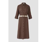 Hemdblusenkleid im Relaxed Fit mit geflochtenem Gürtel 48 braun 2165752.8828.48