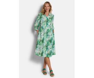 Hemdblusenkleid in Midi-Länge grün 46