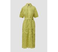 s.Oliver BLACK LABEL Midi-Hemdblusenkleid aus reiner Baumwolle in Hellgruen, Größe 38