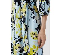 Hemdblusenkleid in Midilänge mit Bindegürtel blau|mehrfarbig 34