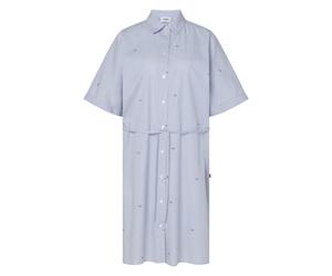 Hemdblusenkleid JOOP "Davinia", Damen, Gr. S, N-Gr, lt, pastel blau, Web, Obermaterial: 100% Baumwolle, regular fit ca. Mitte Knie, Kleider, Bindegürtel auf Taillenhöhe (37006163-S) lt, pastel blau