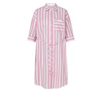 Hemdblusenkleid JOOP "Dua", Damen, Gr. L, N-Gr, open pink, Web, Obermaterial: 100% Baumwolle, loose fit knieumspielend, Manschette, Kleider, klassische H-Linie, im Streifen-Design (84625812-L) open pi
