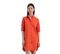 Hemdblusenkleid MARC O'POLO "aus Popeline", Damen, Gr. 40, Normalgrößen, rot (m323), Obermaterial: 68% Baumwolle, 28% Polyamid, 4% Elasthan, unifarben, regular fit normal, Manschette, Kleider (7996572