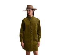 Hemdblusenkleid MARC O'POLO DENIM "aus Organic Cotton Stretch", Damen, Gr. S, Normalgrößen, burnished logs, Obermaterial: 98% Baumwolle, 2% Elasthan, unifarben, regular fit kurz, Manschette, Kleider (