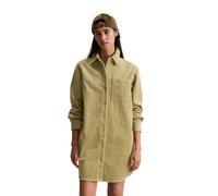 Hemdblusenkleid MARC O'POLO DENIM "aus Organic Cotton Stretch", Damen, Gr. XS, Normalgrößen, artichoke leaf, Obermaterial: 98% Baumwolle, 2% Elasthan, unifarben, regular fit kurz, Manschette, Kleider