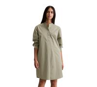 Hemdblusenkleid MARC O'POLO DENIM "aus Papertouch-Popeline", Damen, Gr. M, Normalgrößen, grün (dunkelgrün), Obermaterial: 100% Baumwolle, kariert, relaxed fit kurz, Manschette, Kleider (58595533-M) du