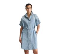 Hemdblusenkleid MARC O'POLO DENIM "aus reiner Baumwolle", Damen, Gr. M, Normalgrößen, light blau, Obermaterial: 100% Baumwolle, unifarben, relaxed fit kurz, normaler Saum, Kleider (84994649-M) light b