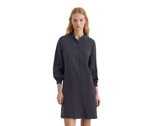 Hemdblusenkleid MARC O'POLO DENIM "aus TENCEL™ Modal", Damen, Gr. M, Normalgrößen, blau (blau depths), Obermaterial: 85% Modal, 15% Polyester, unifarben, regular fit kurz, Bündchen, Kleider (59719811-