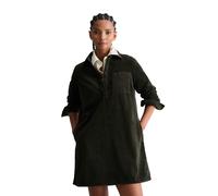 Hemdblusenkleid MARC O'POLO DENIM "mit lässiger Bubble-Struktur", Damen, Gr. XS, Normalgrößen, schwarz espresso, Obermaterial: 100% Baumwolle, unifarben, regular fit kurz, Manschette, Kleider (3910925