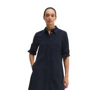 Hemdblusenkleid MARC O'POLO, Damen, Gr. 36, N-Gr, blau (martime blau), Cord;Samt, Obermaterial: 78% Baumwolle, 22% Lyocell, unifarben, knieumspielend, 1-Knopf-Manschette, Kleider, aus weichem Cord (78
