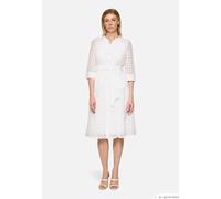 Hemdblusenkleid mit Bindegürtel Weiß 36