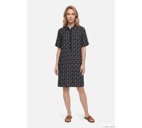 Hemdblusenkleid BETTY BARCLAY "Damen mit Aufdruck", Damen, Gr. 42, Normalgrößen, dunkelblau, braun, Obermaterial: 100% Viskose, figurumspielend kurz, Kleider (42993249-42) dunkelblau, braun