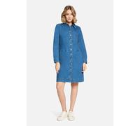 Hemdblusenkleid BETTY BARCLAY "Damen mit Knopfleiste", Damen, Gr. 36, Normalgrößen, blau, Obermaterial: 66% Baumwolle, 20% Polyester, 12% Lyocell, 2% Elasthan, figurumspielend kurz, Kleider (27446026-